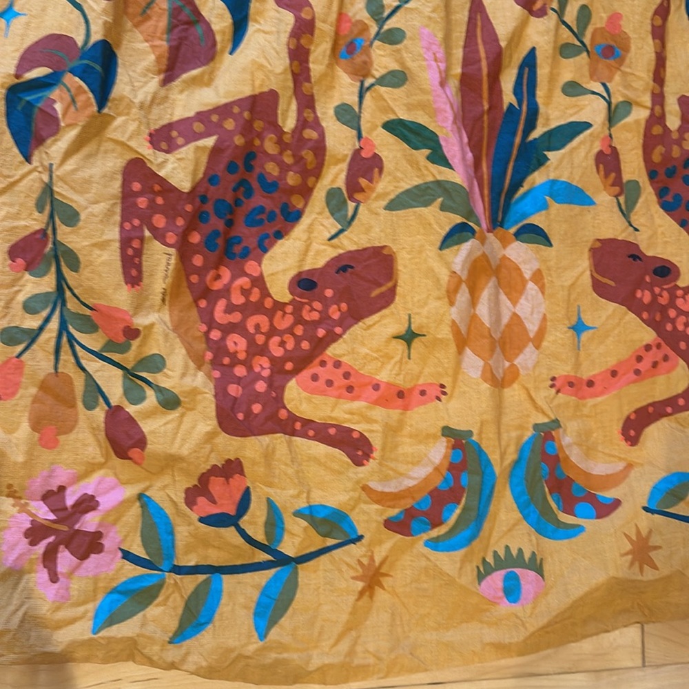 FARM Rio Mustard Multi Floral & Animal Print Maxi Dress - Picture 2 of 8